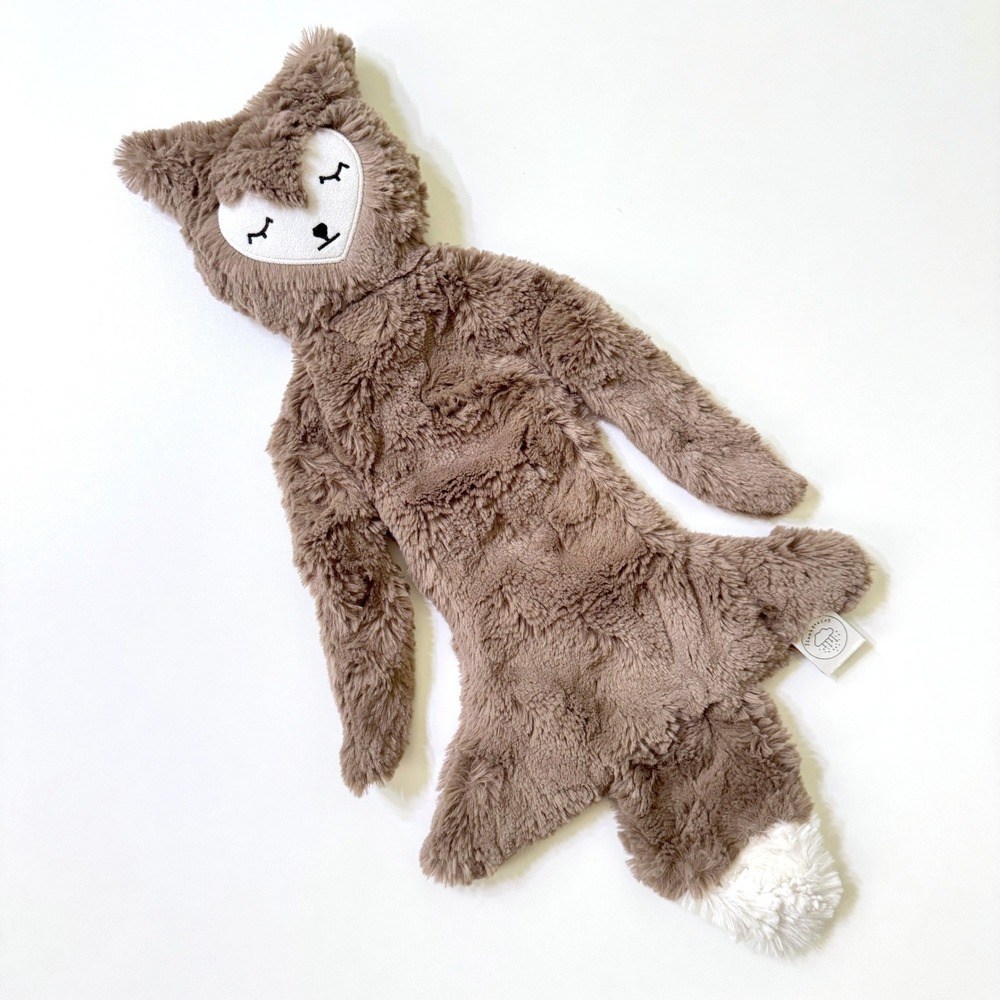 Slumberkins Fox Kin 15" Flat Snuggler Lovey Maple Brown White Plush